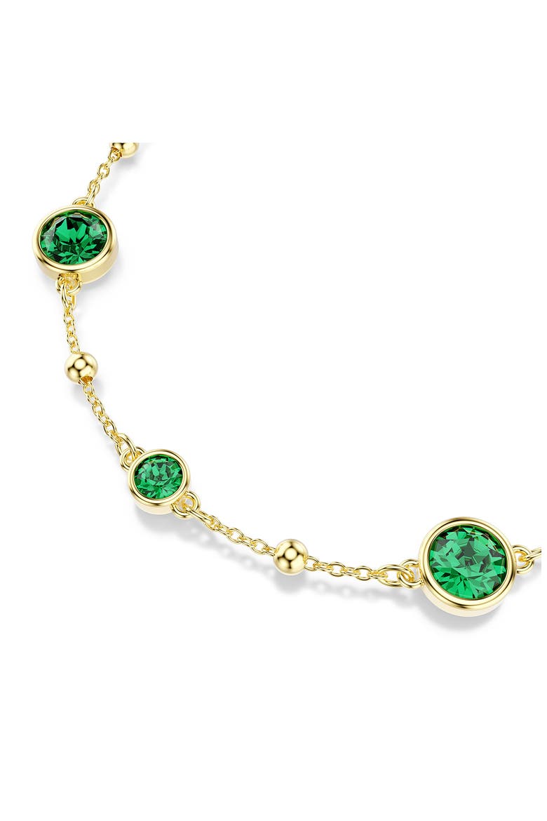 Imber Crystal Station Bracelet, Alternate, color, GOLD/ GREEN