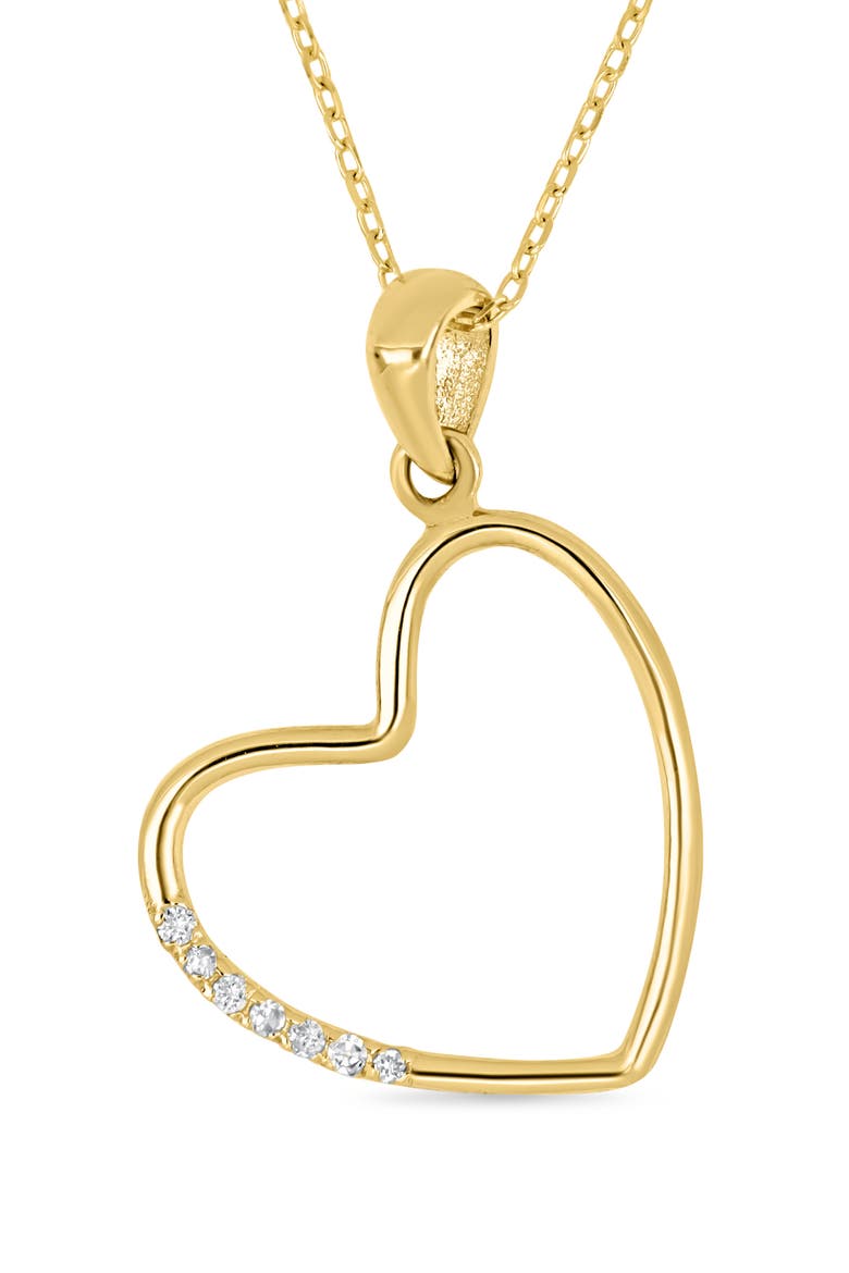 Icon 18k Gold Diamond Heart Necklace, Alternate, color, 18KY