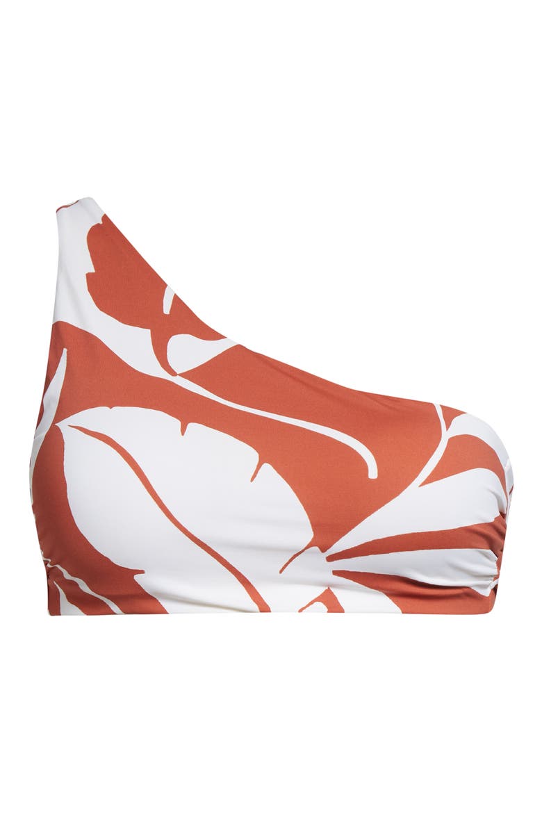Argenta Beachwear One-Shoulder Bikini Top, Alternate, color, RUST