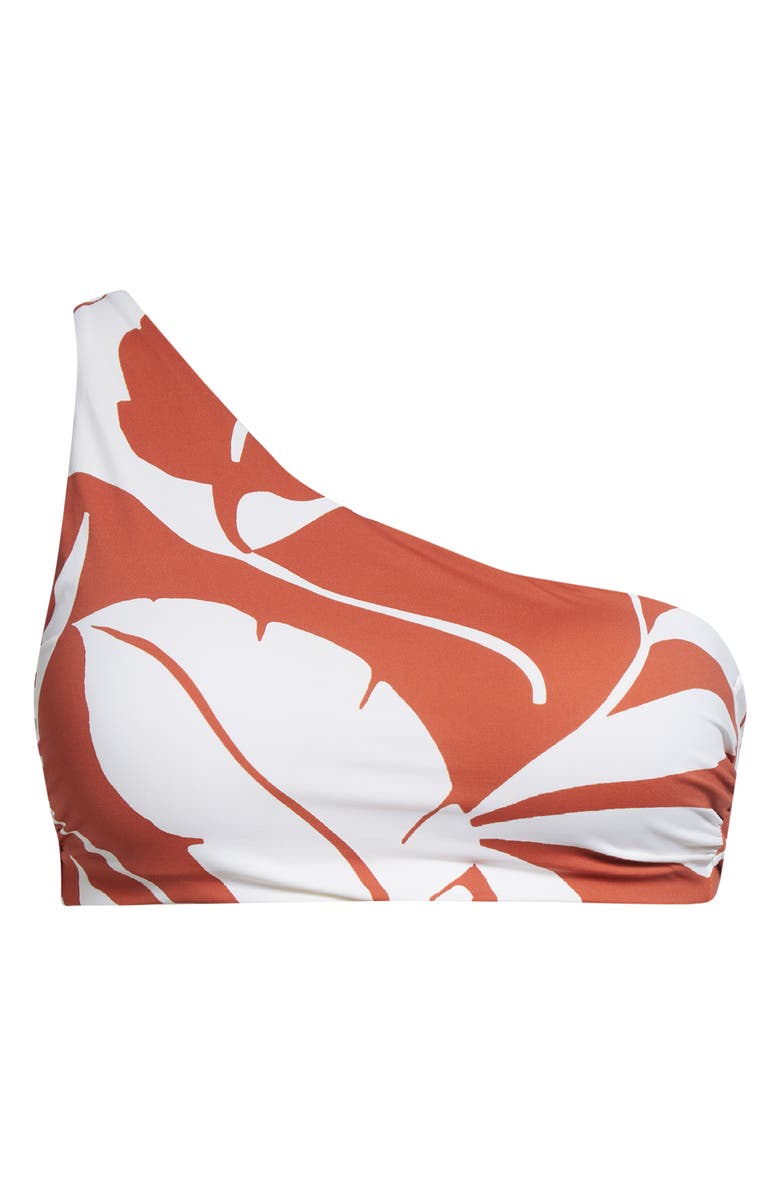 Max Mara Argenta One-Shoulder Bikini Top, Alternate, color, Rust