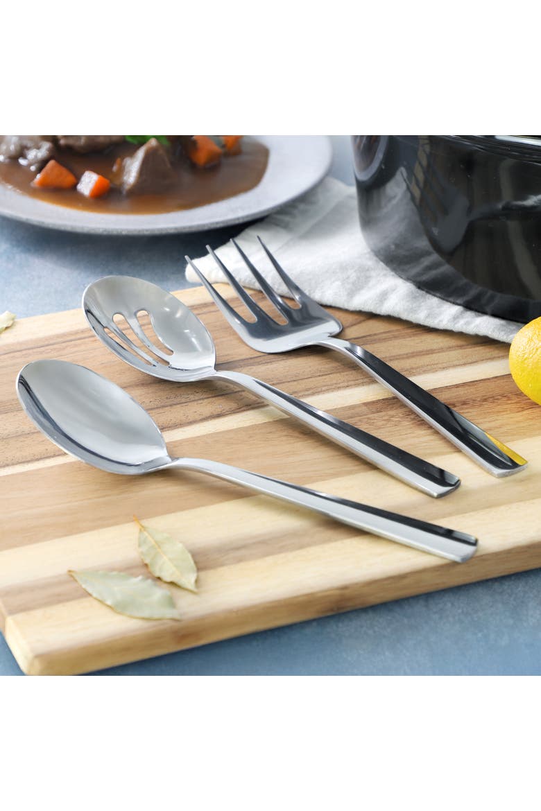 Eastleigh 6 Piece Stainless Steel Hostess Set with Mirror Polish Finish, Alternate, color, Metallic Silver