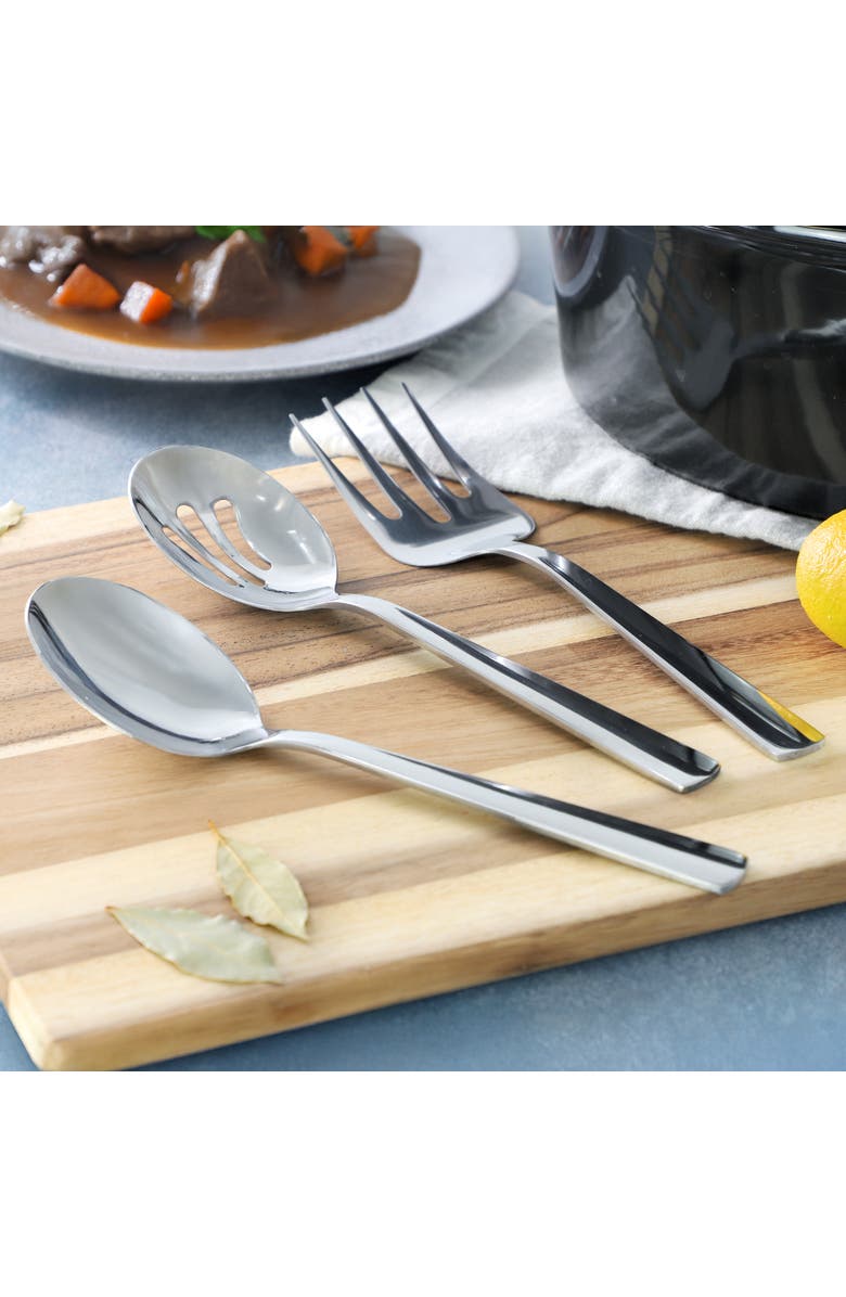 OSTER Eastleigh 6 Piece Stainless Steel Hostess Set with Mirror Polish Finish, Alternate, color, Metallic Silver