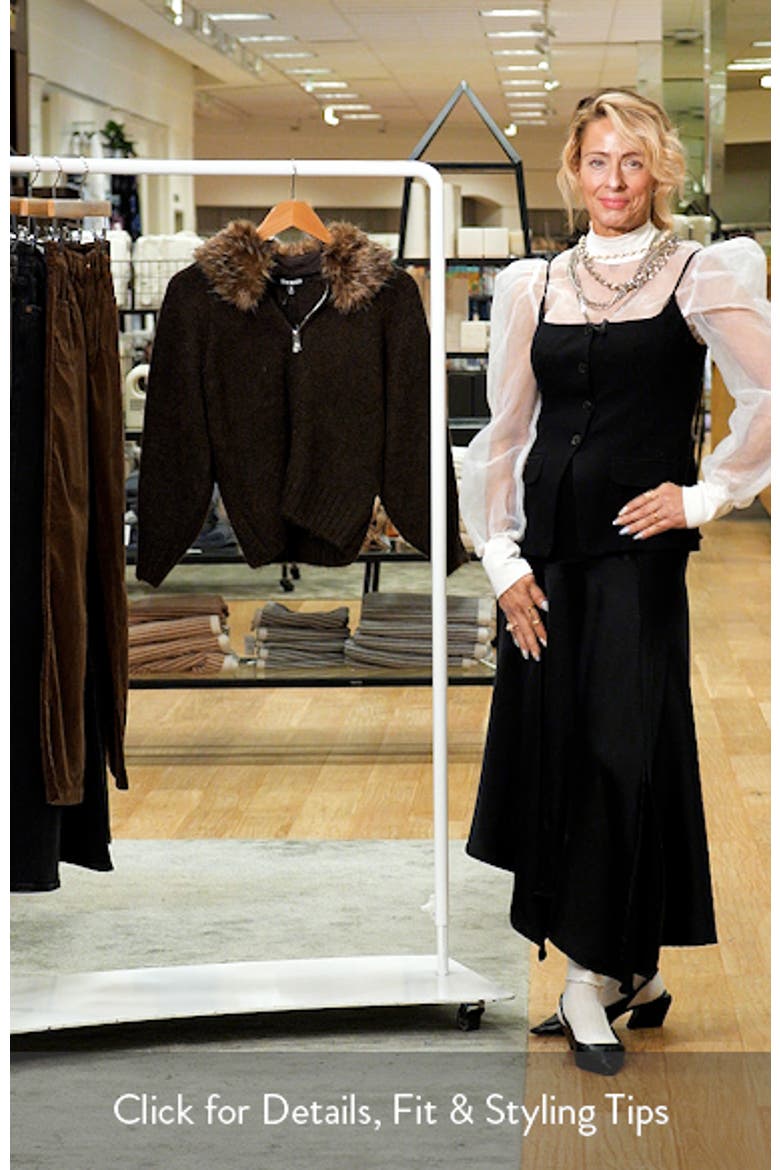 Odessa Faux Fur Collar Zip Sweater video