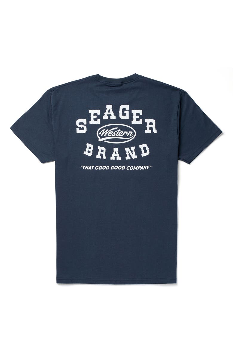 Seager Co Saloon Cotton Graphic T-Shirt, Alternate, color, Navy