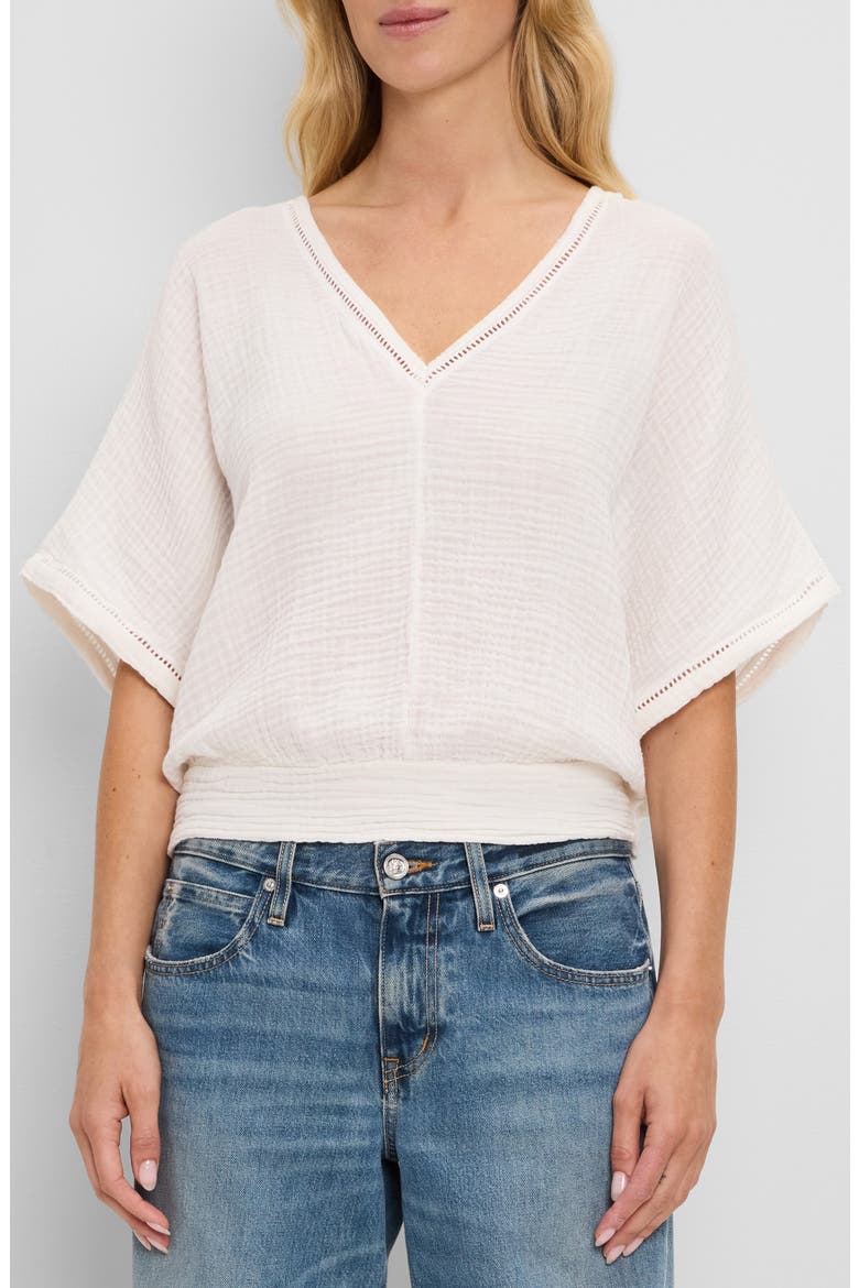 Imani Cropped Dolman Sleeve Top, Main, color, CHALK