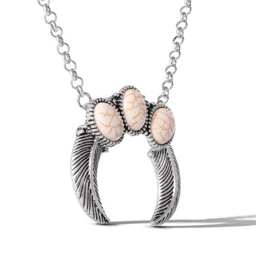 Jessica Simpson Ox Silver Western Necklace In Metallic