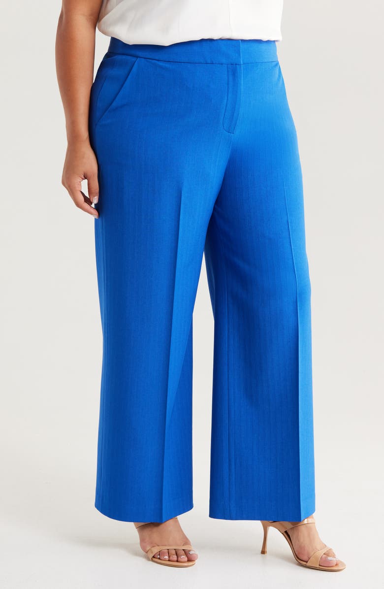 Tahari ASL Wide Leg Pants, Alternate, color, New Royal