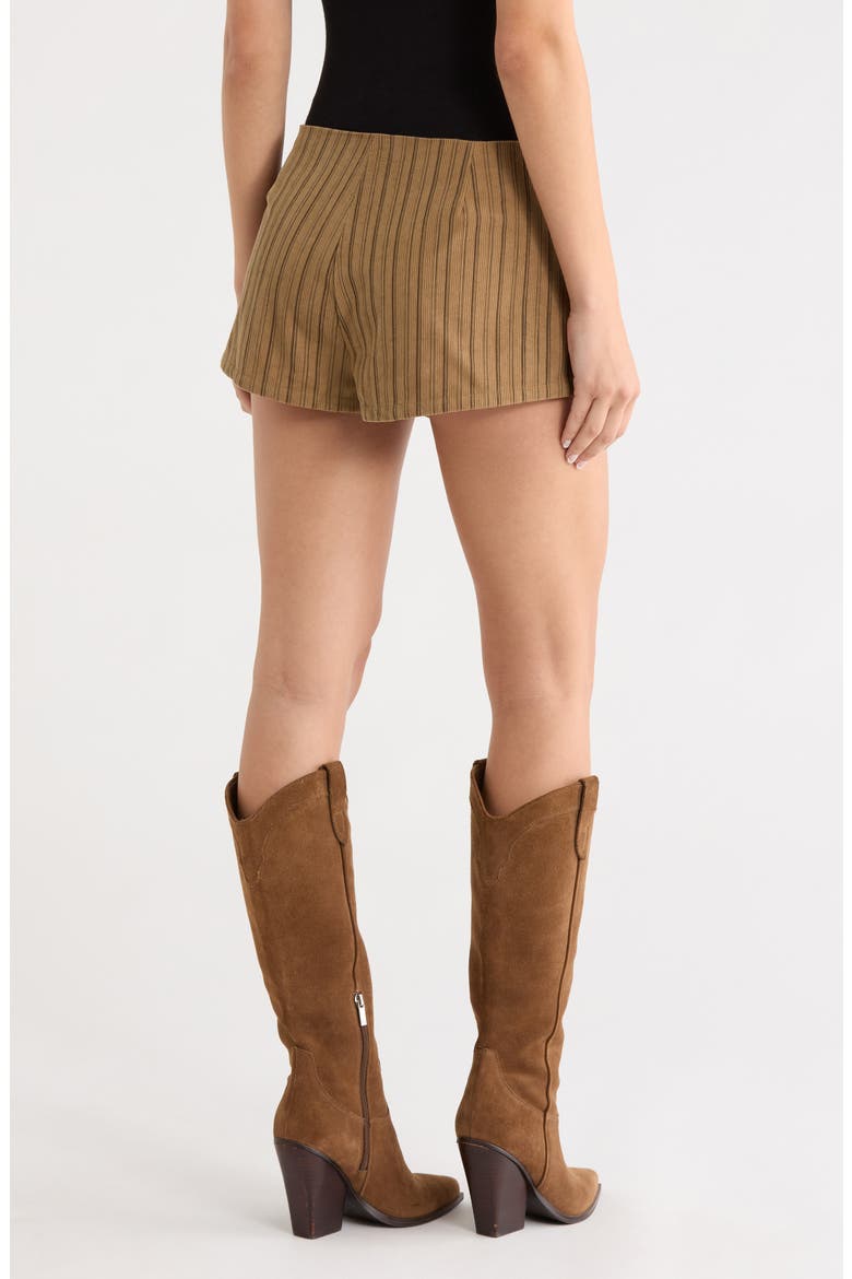 Ronnee Lace-Up Stripe Shorts, Alternate, color, BROWN STRIPE