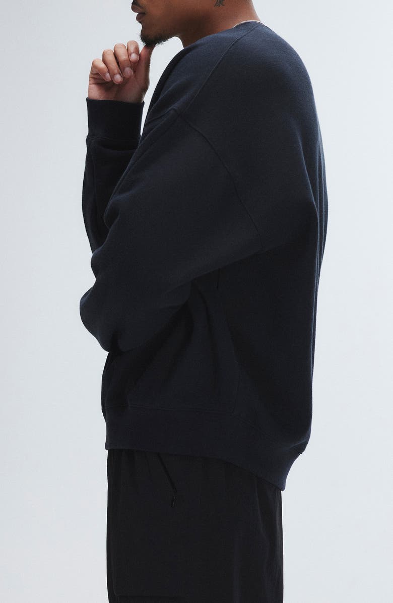 SAVAGE X FENTY Fleece Crewneck Sweatshirt, Alternate, color, Black Caviar