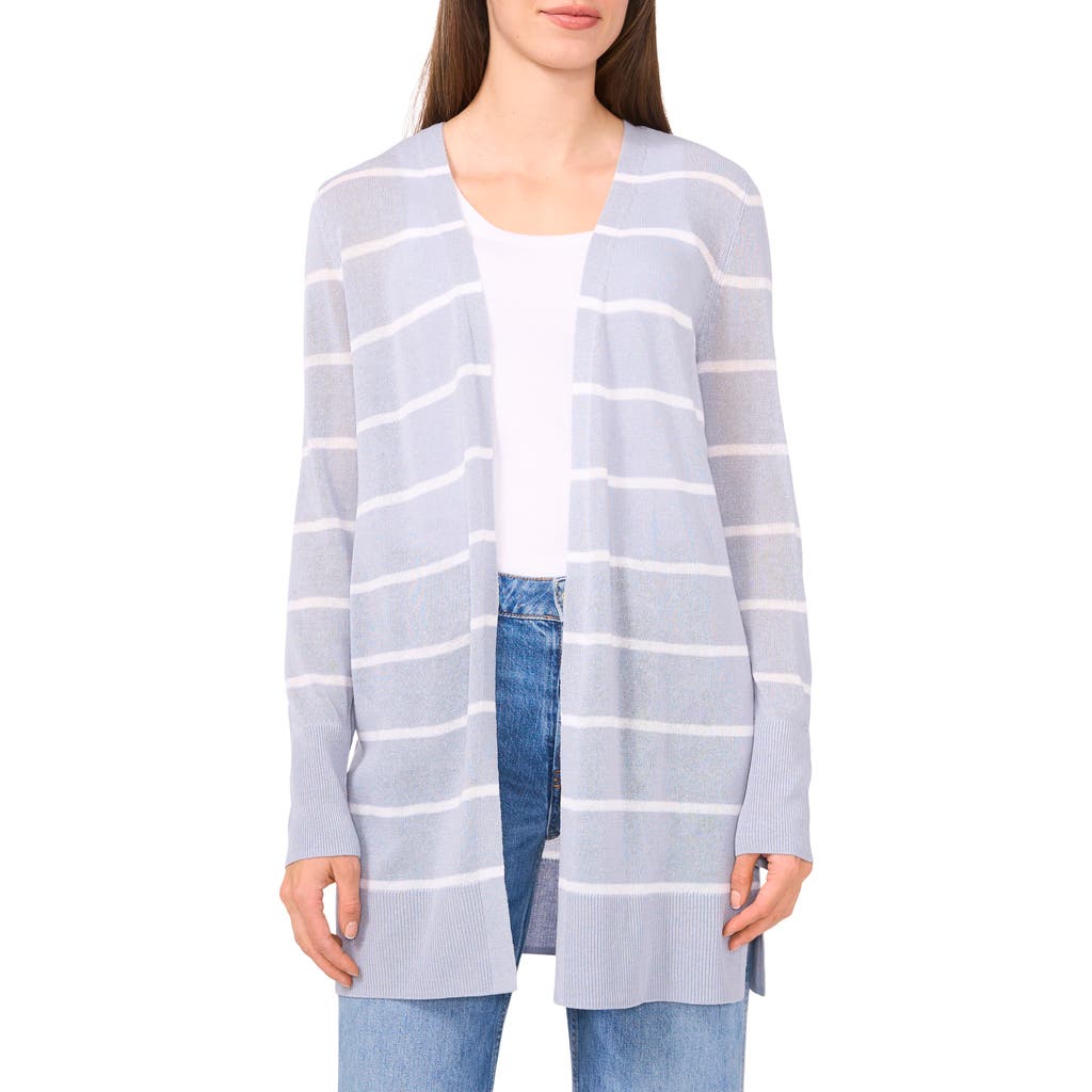 Halogenr Halogen(r) Stripe Longline Cardigan In Blue Fog