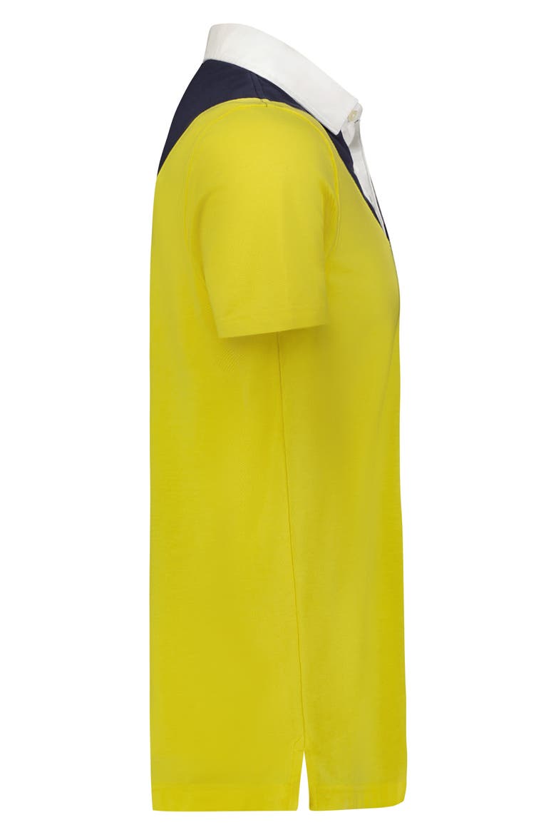 Colorblock Cotton Polo, Alternate, color, NAVY/YELLOW