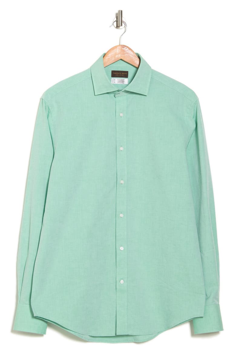 Solid Long Sleeve Shirt, Alternate, color, GREEN