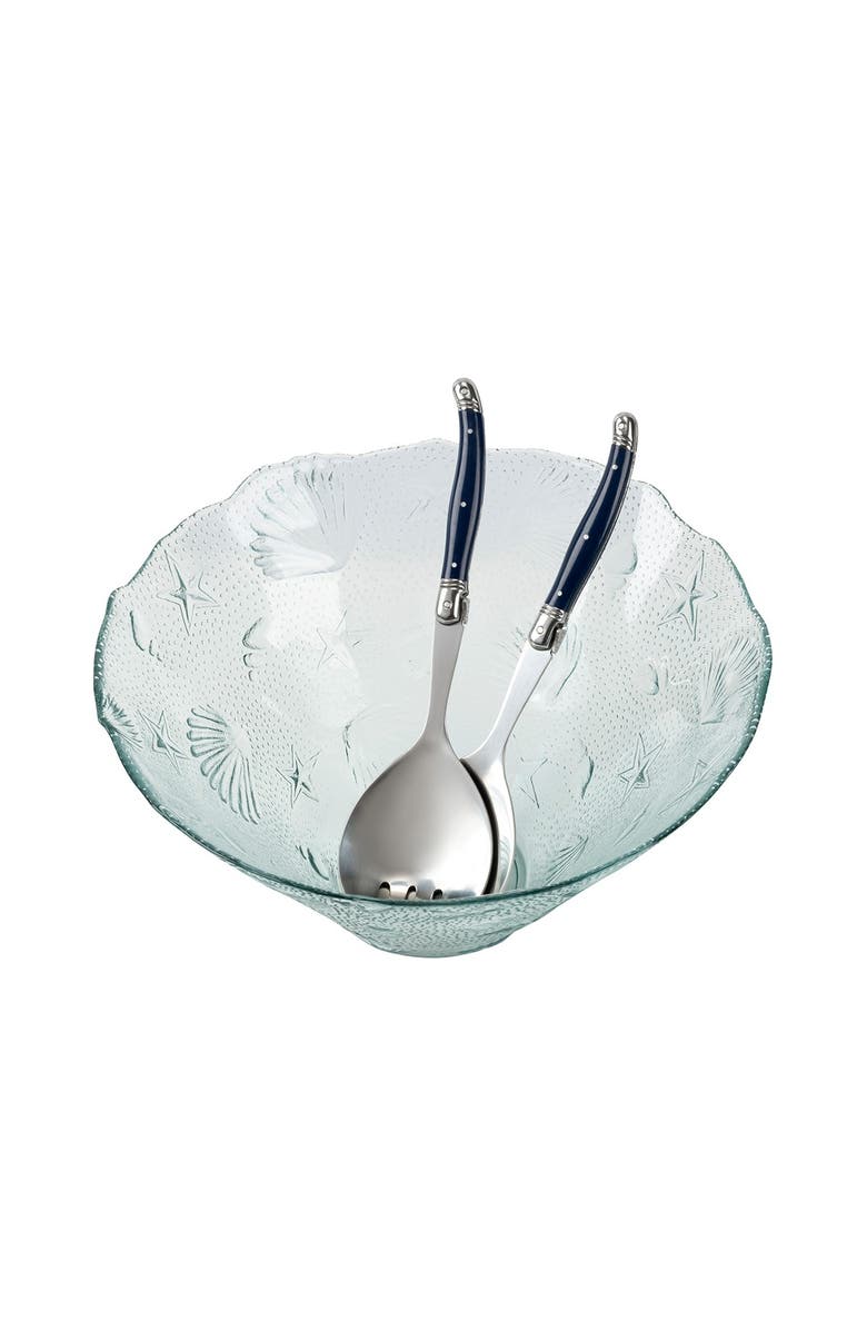 FRENCH HOME Laguiole Connoisseur 2-Piece Salad Server Set - Navy Blue, Main, color, Navy Blue