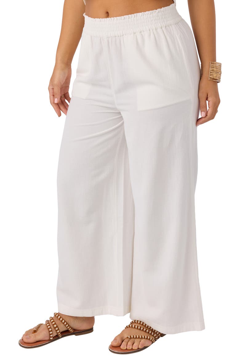 Sanders Wide Leg Pants, Alternate, color, WHITE