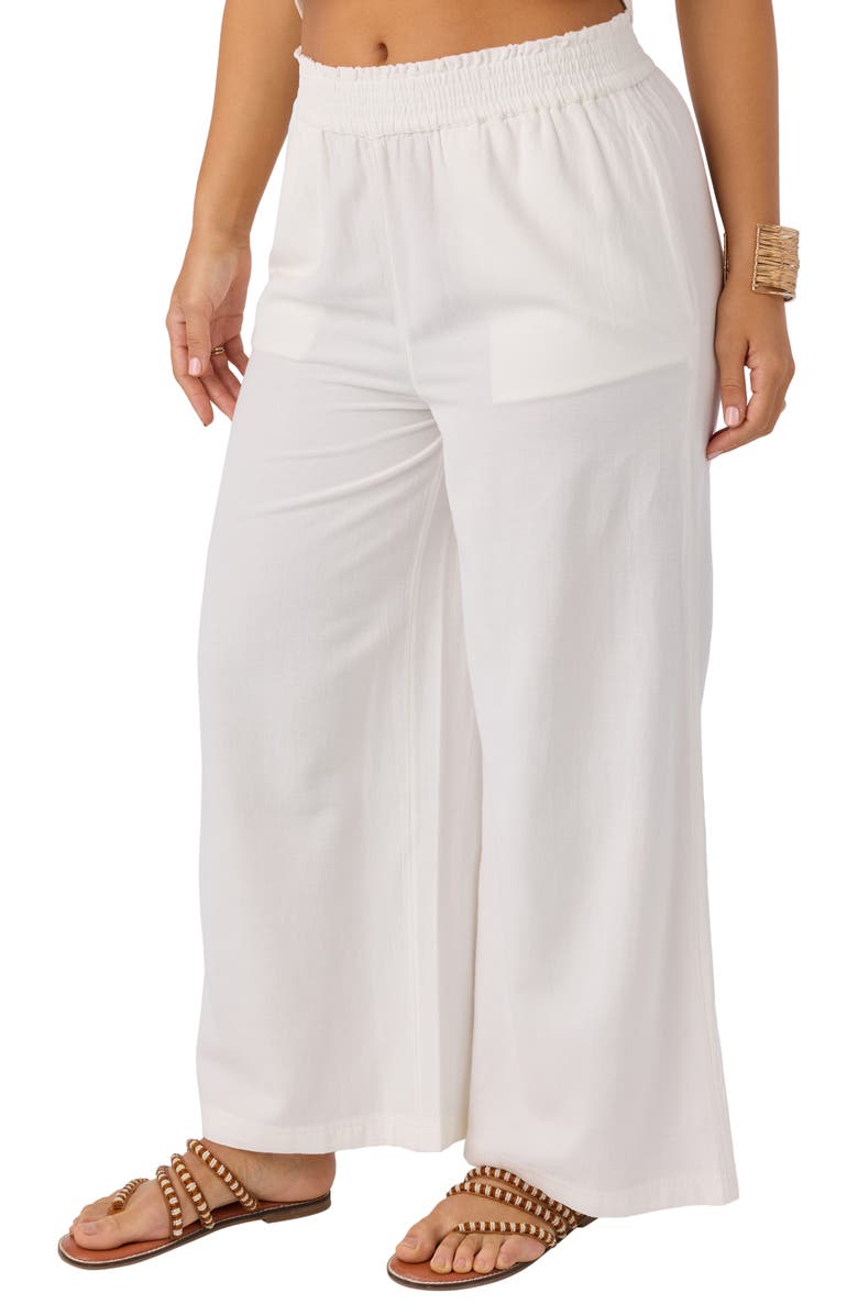 O'Neill Sanders Wide Leg Pants, Alternate, color, White