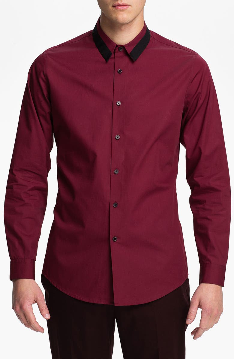Topman 'Smart' Extra Trim Dress Shirt, Main, color, 