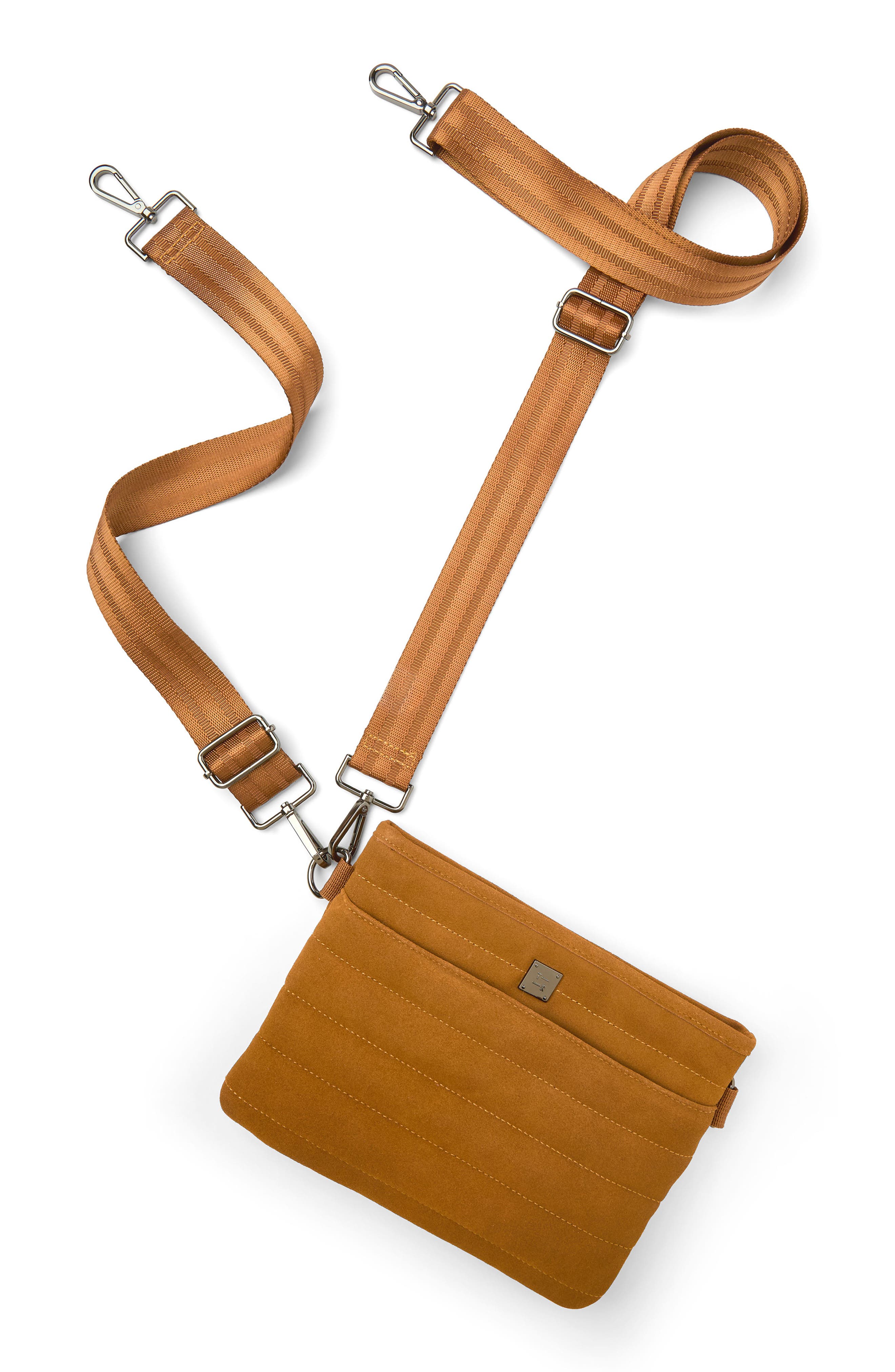 THINK ROYLN Bum 2.0 Suede Crossbody Bag, Alternate, color, Cognac Suede