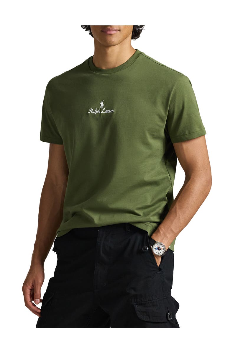 Polo Ralph Lauren Big & Tall Center Script T-Shirt, Main, color, Supply Olive