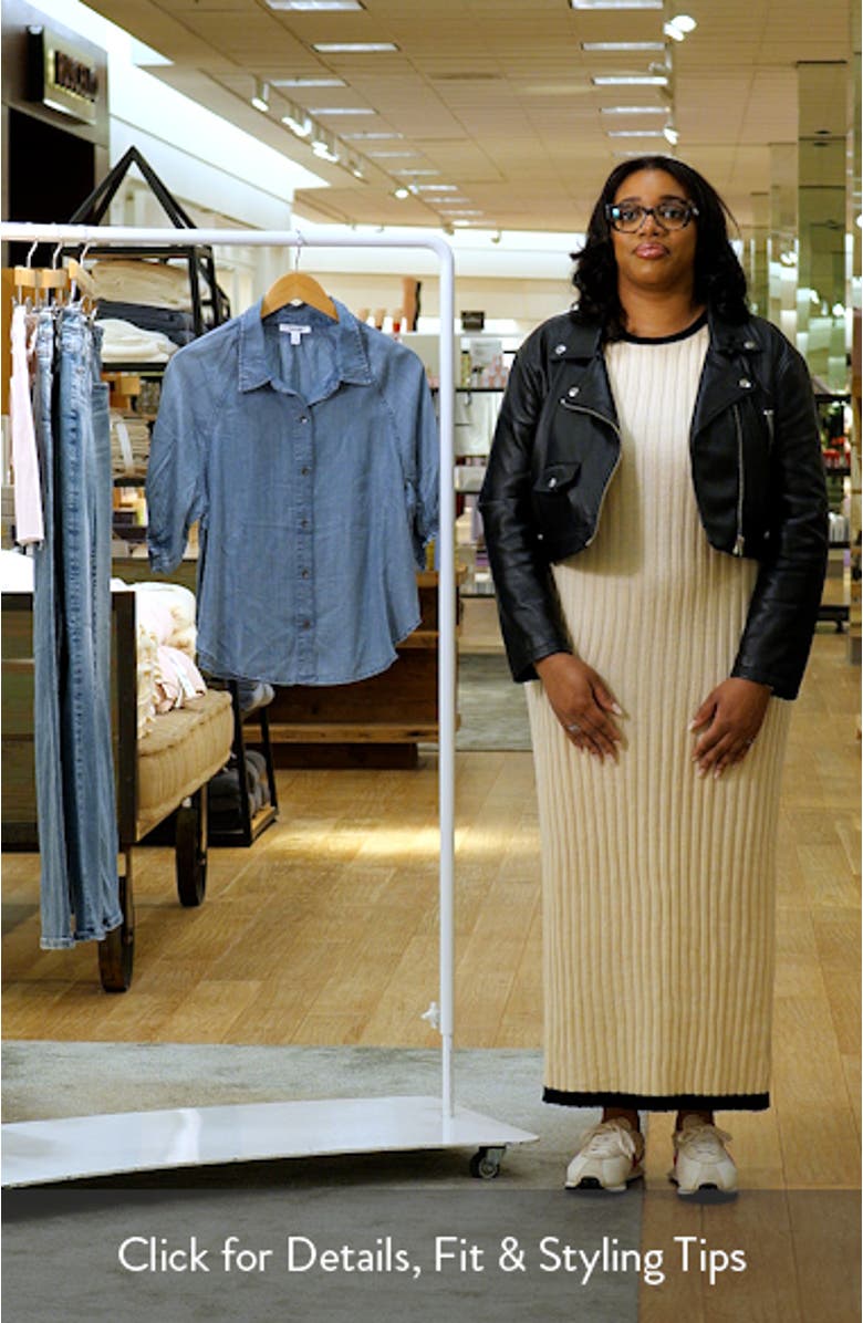 Talia Puff Sleeve Denim Shirt, sales video thumbnail