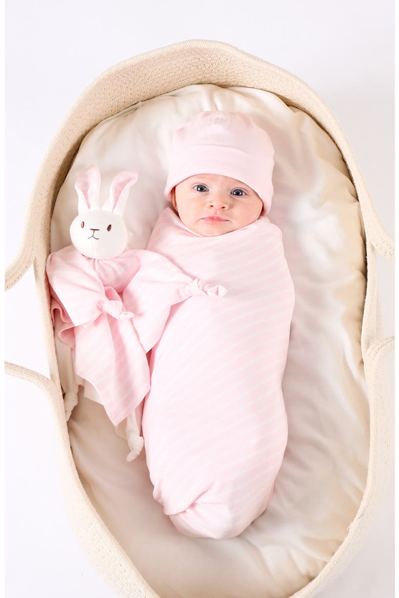 Organic Cotton Bunny Lovey Toy, Alternate, color, PINK