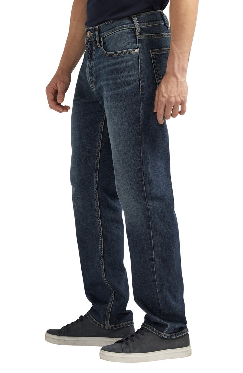 Silver Jeans Co. Eddie Relaxed Fit Straight Leg Jeans, Alternate, color, 