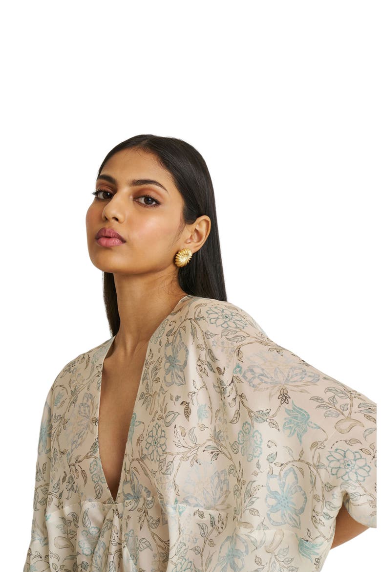 Silky Kaftan Dress, Alternate, color, Floral