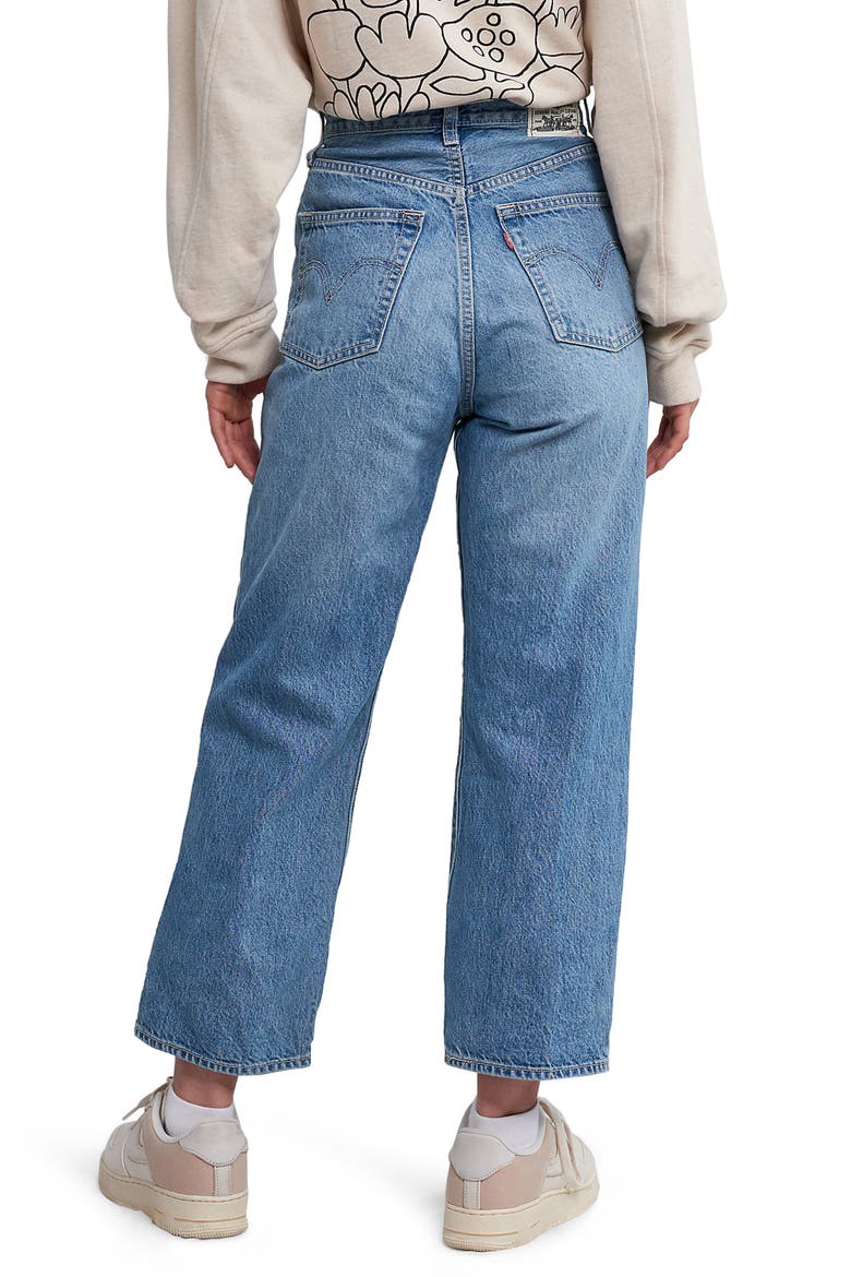 Levi's® WellThread™ Ribcage Ankle Wide Leg Jeans, Alternate, color, MOON STONE INDIGO HEMP