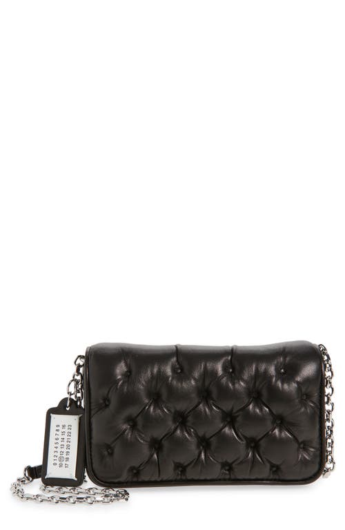 Maison Margiela Glam Slam Leather Wallet On A Chain In Black