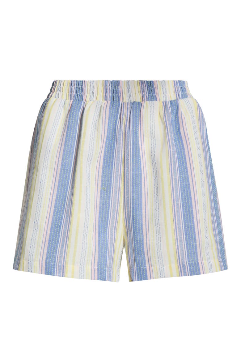 Vexie Striped High Waisted Shorts, Alternate, color, BLUE-MULTI