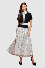 Coast Embroidered Mesh Skirt Midaxi Dress