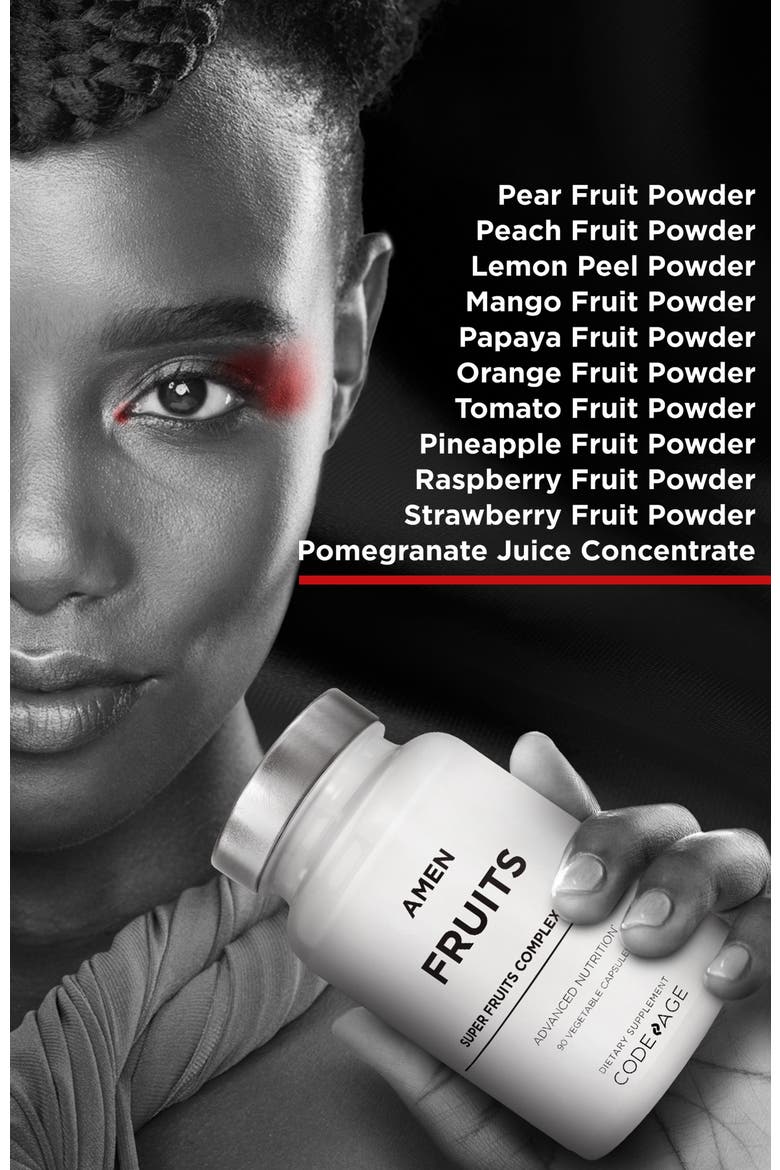 Amen Fruits Daily Vitamins Supplement, Alternate, color, White