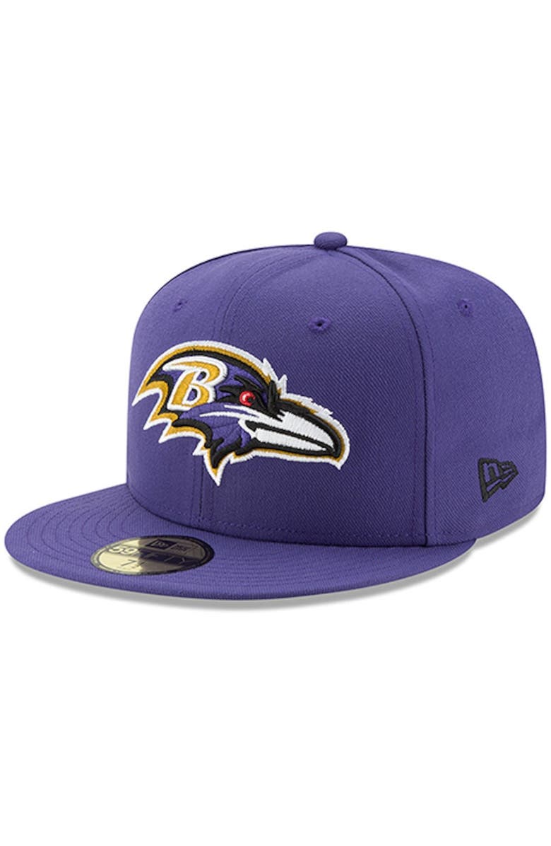 New Era Men's New Era Purple Baltimore Ravens Omaha 59FIFTY Hat, Main, color, Purple