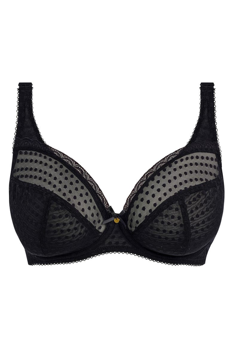 Spot Light Underwire Bra, Alternate, color, BLACK