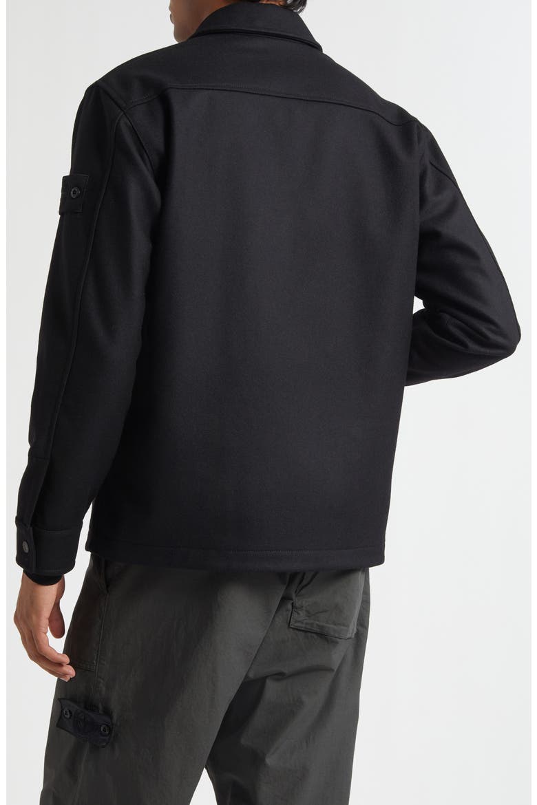 Ghost Virgin Wool Blend Overshirt, Alternate, color, V0029 BLACK