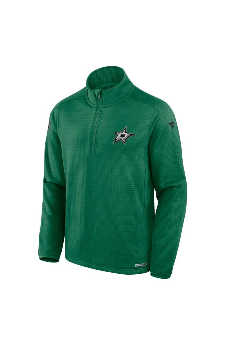 FANATICS Men's Fanatics Kelly Green Dallas Stars Authentic Pro Rink Quarter-Zip Top, Alternate, color,