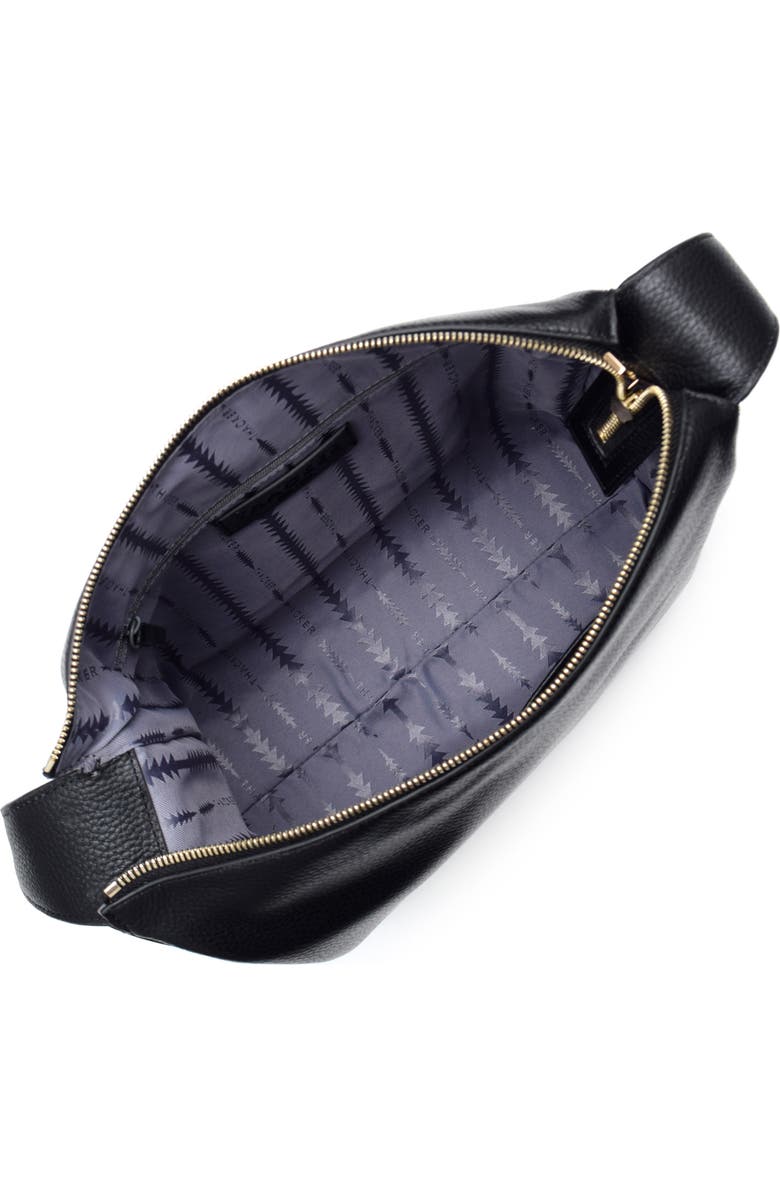 Thacker Dalia Pebbled Leather Crossbody Bag, Alternate, color, Black