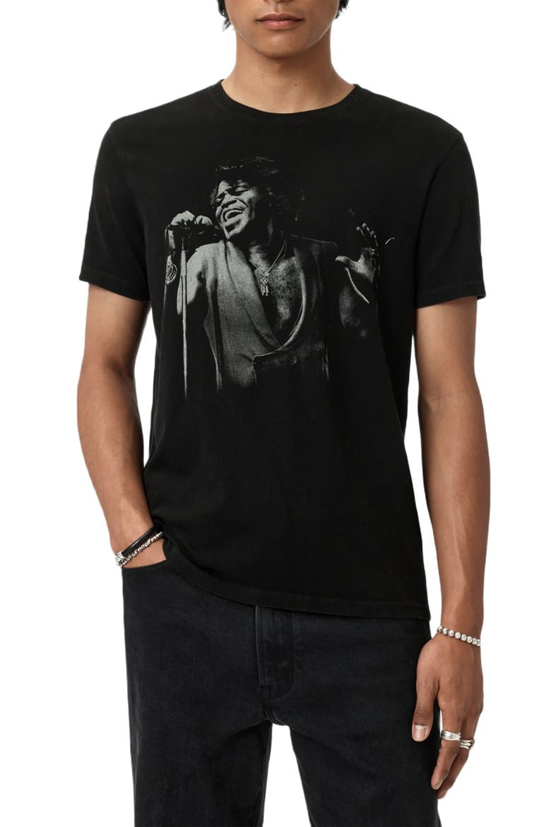 James Brown Organic Cotton Graphic T-Shirt, Alternate, color, BLACK