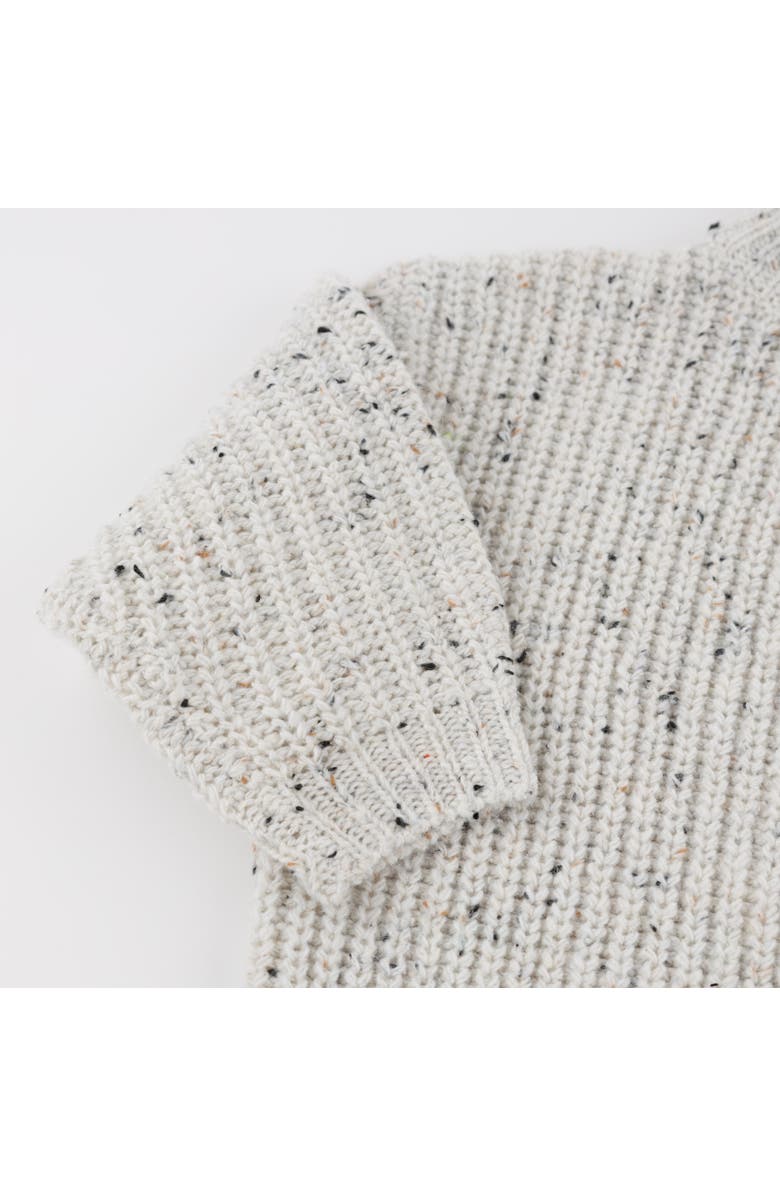 Oh baby! Brand Speckle Knit Grandpa Pullover-Infant, Alternate, color, Snowy