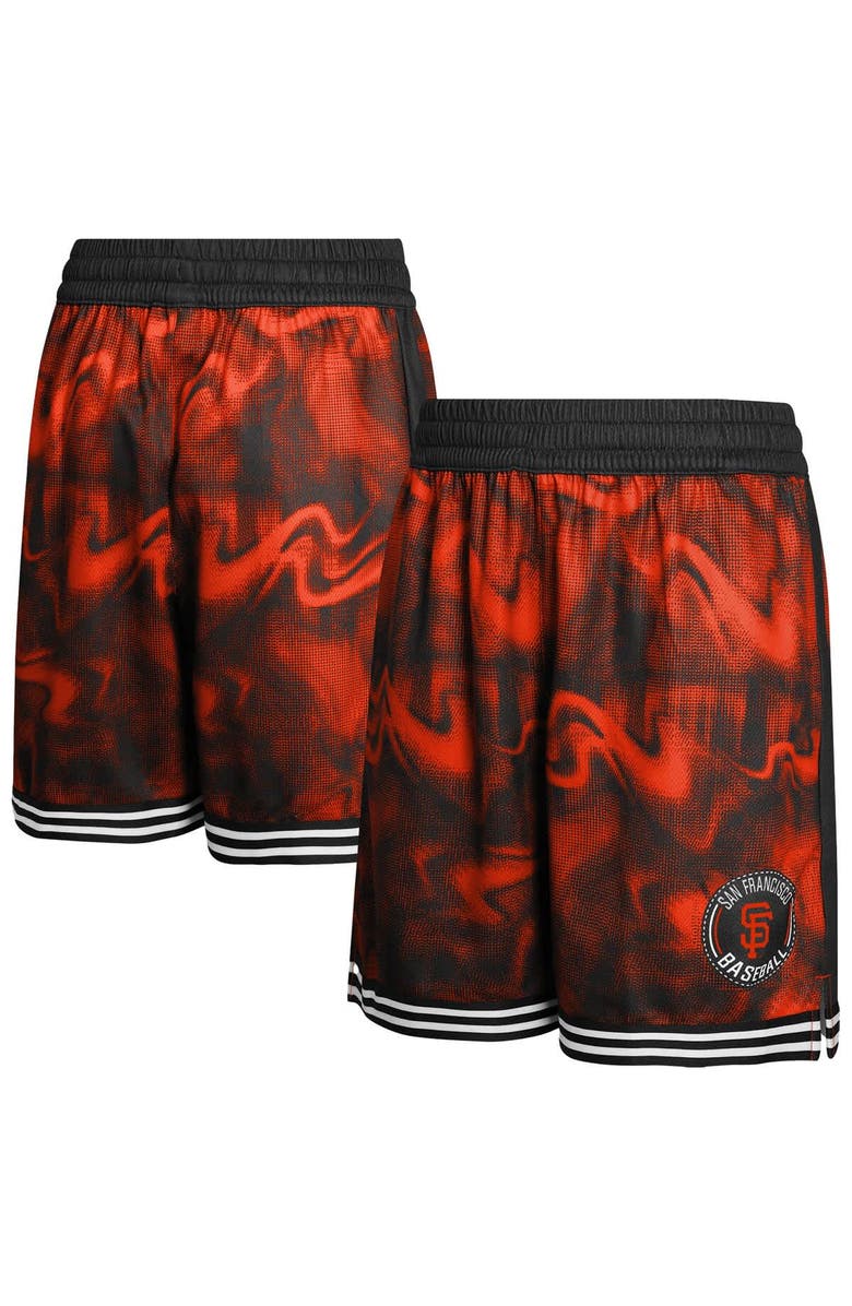 Outerstuff Youth Black/Orange San Francisco Giants Outfielder Shorts, Alternate, color, Black