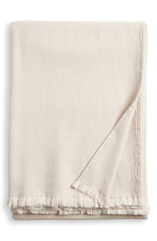 Nordstrom Cotton & Wool Bed Blanket In Beige Faded