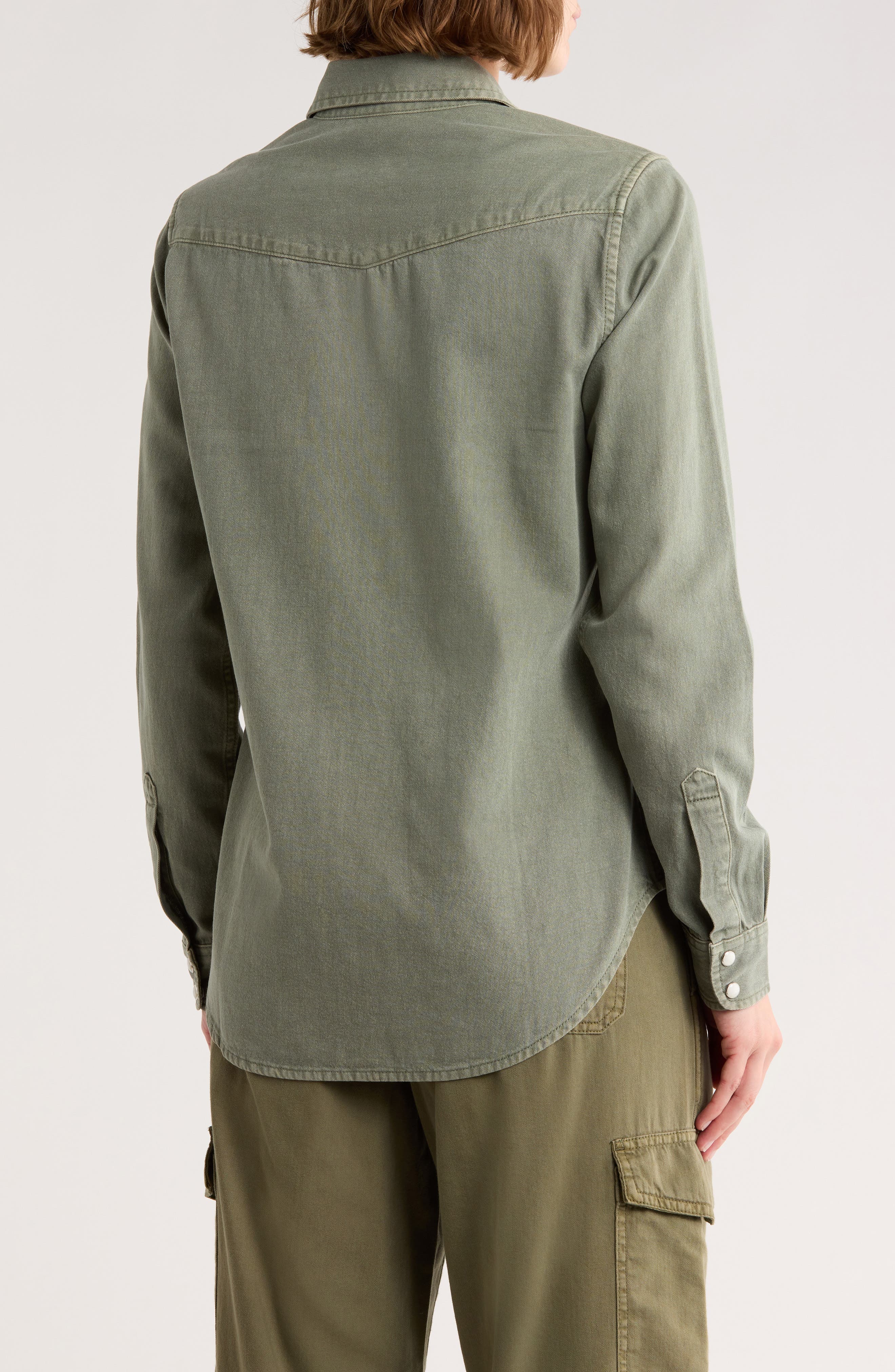 Denim Western Button-Up Shirt - image 4