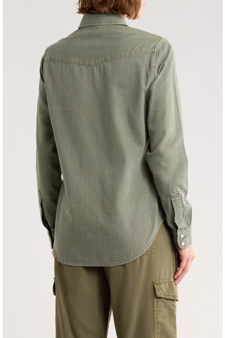 Denim Western Button-Up Shirt, Alternate, color, LAUREL WREATH