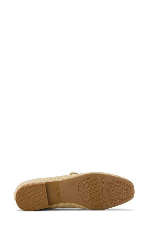 Toms Bianca Mary Jane Flat In Almond Raffia