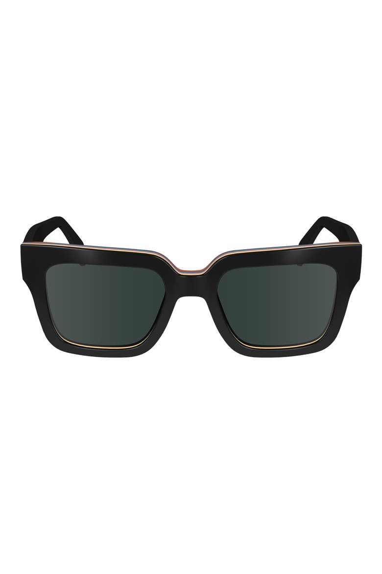 Kenton 52mm Rectangular Sunglasses, Main, color, BLACK MULTI-STRIPE