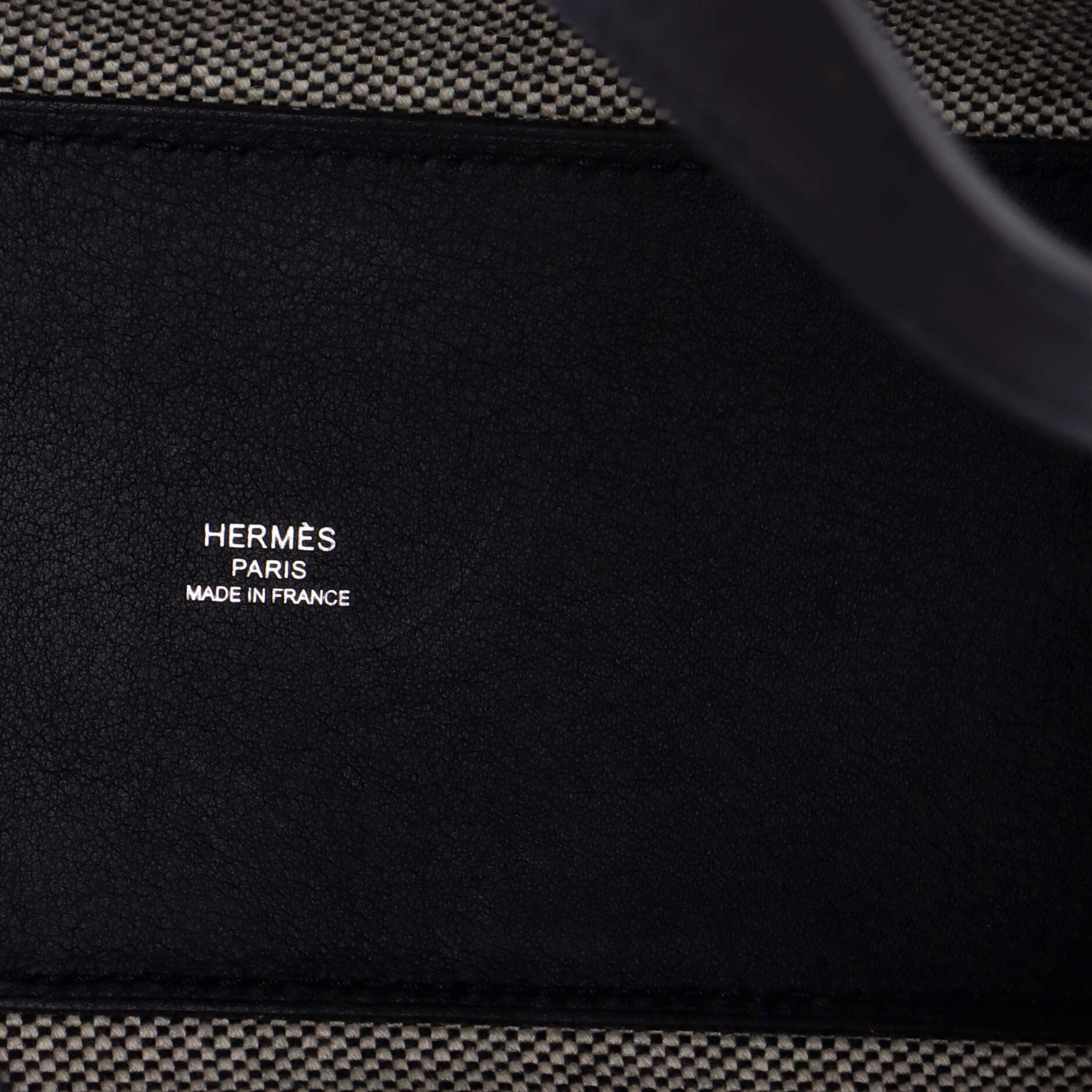 Pre-Owned Hermes Cabas H en Biais Tote Canvas with Leather 27, Alternate, color, Noir