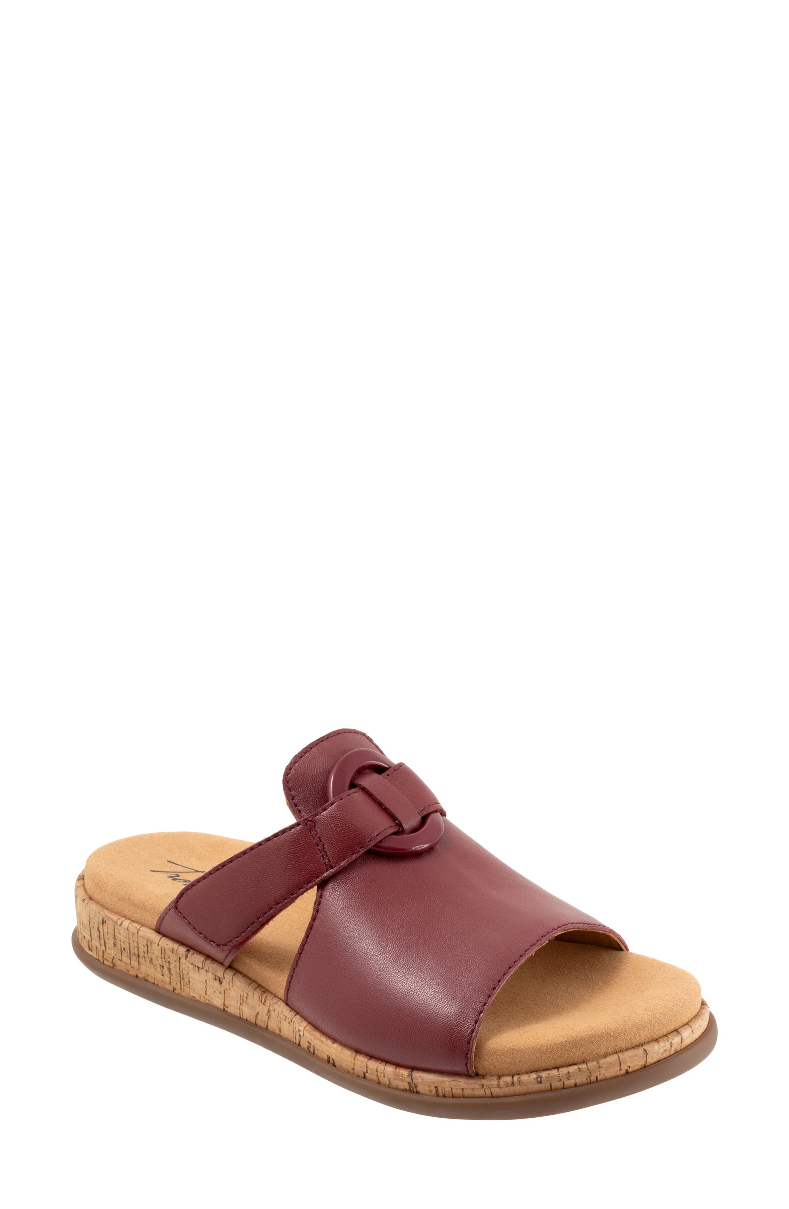 Ginnie Platform Wedge Slide Sandal, Main, color, CHERRY