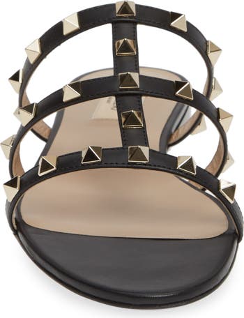 Valentino Rockstud Flat Slide In Flats Valentino Garavani Rockstud