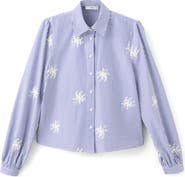 MANGO Embroidered Stripe Shirt