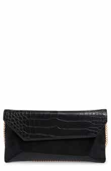 Franko Croc Embossed Faux Leather Clutch