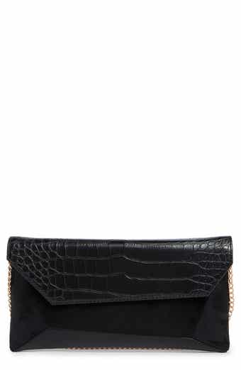 Franko Croc Embossed Faux Leather Clutch